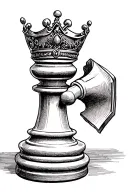 Queen Chess Piece tattoo design idea