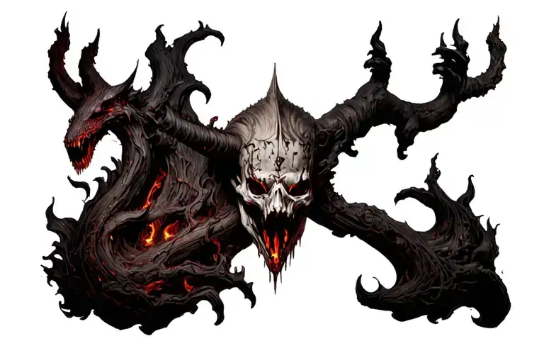 gates of hell dauntes inferno  tattoo design idea