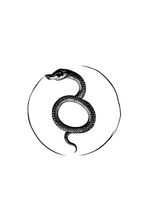 Snake inside libra sign tattoo design idea