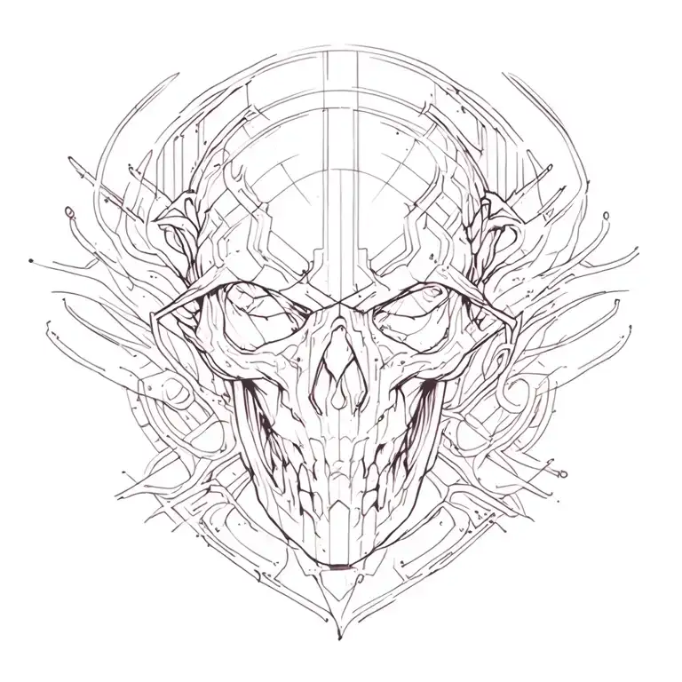 cybersigilism design lines tattoo design idea