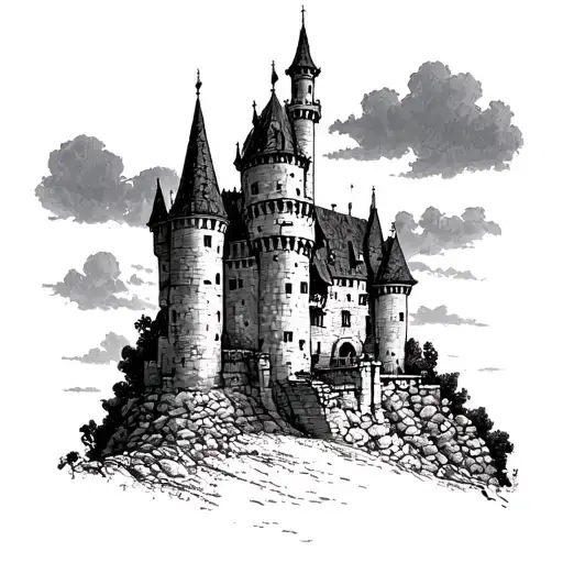 castle if from a roman monte-cristo tattoo design idea