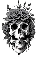 memento mori with death ir skull tattoo design idea