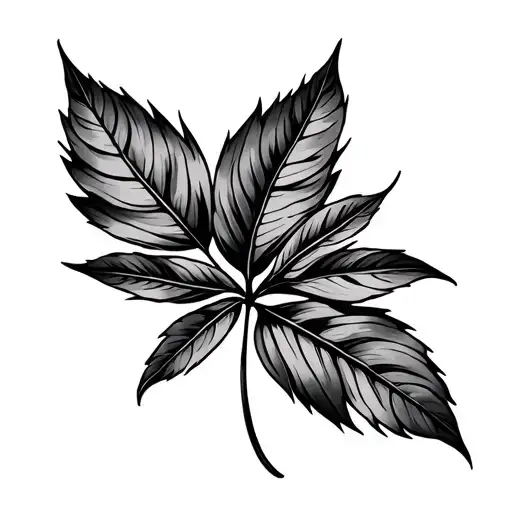 gap filler leaves tattoo design idea