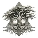 yggdrasil winter tattoo design idea