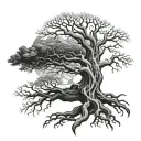 yggdrasil winter tattoo design idea