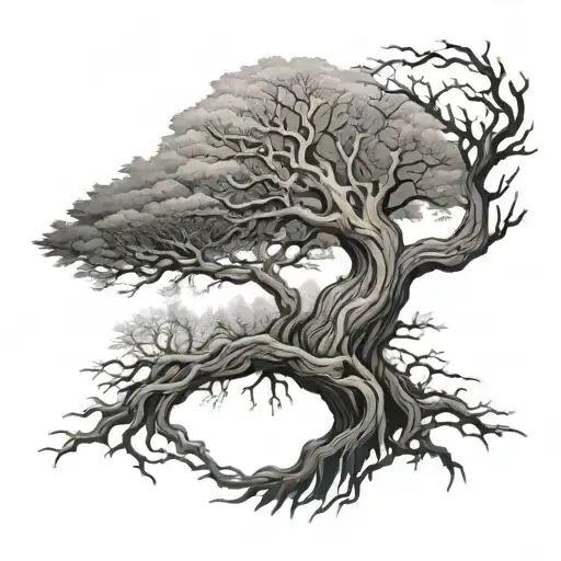 yggdrasil winter tattoo design idea