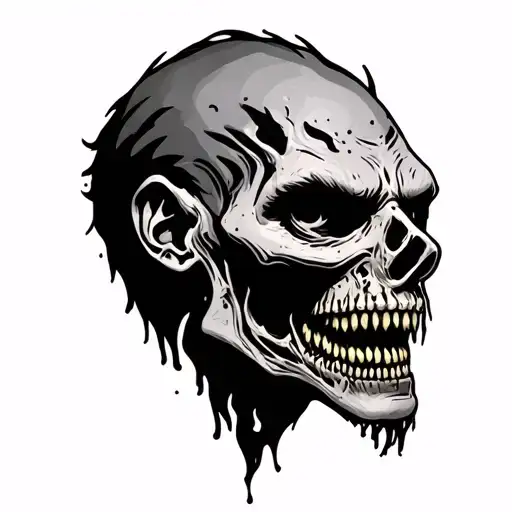 Leon zombie head tattoo tattoo design idea
