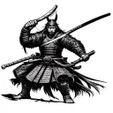 Samurai warrior tattoo design idea