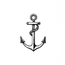 anchor with hidden initials j l tattoo design idea