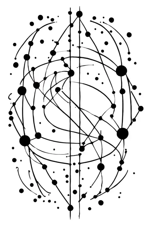 gemini aquarius constellation merging tattoo design idea