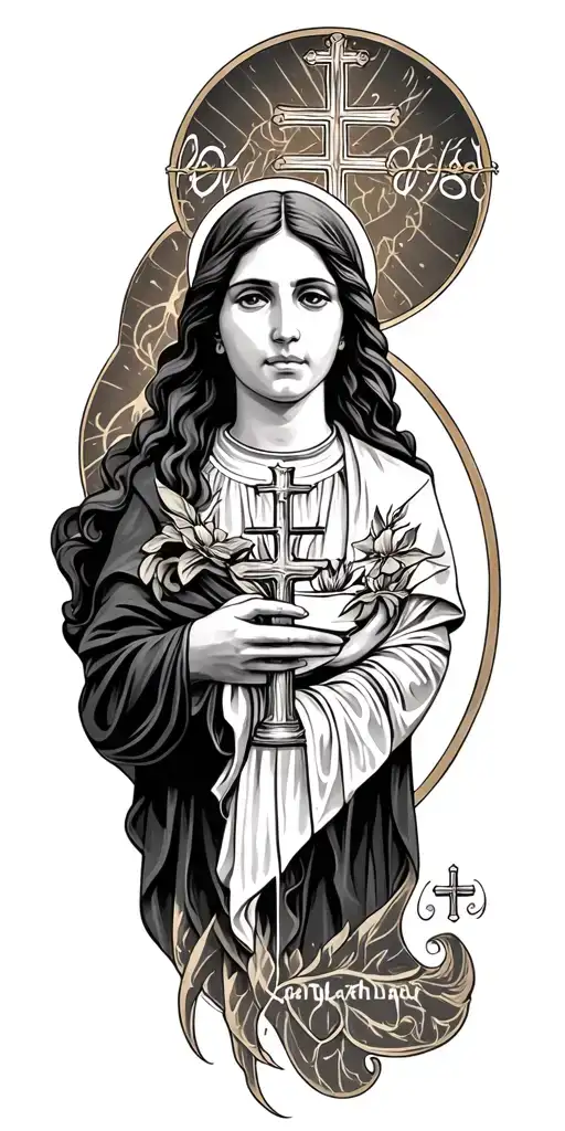 I want a Catholic Catholic for my back tattoo design idea