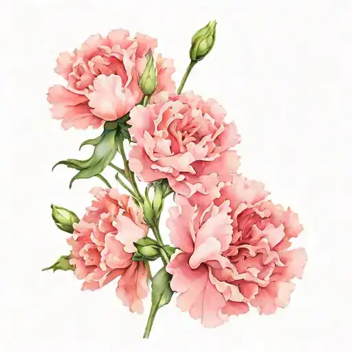 carnation flower tattoo design idea
