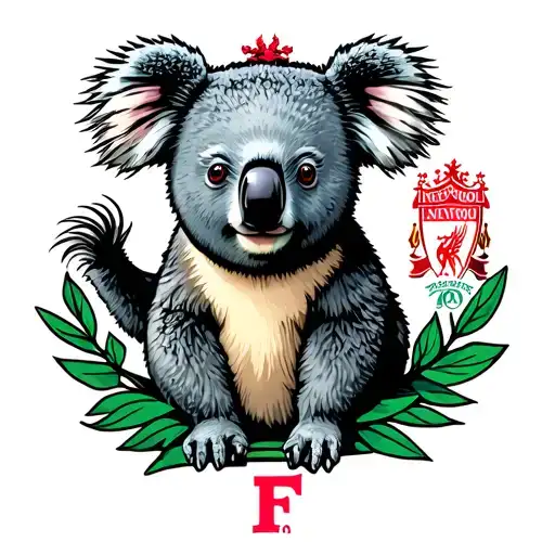 Liverpool FC LOGO With KOALA tattoo design idea