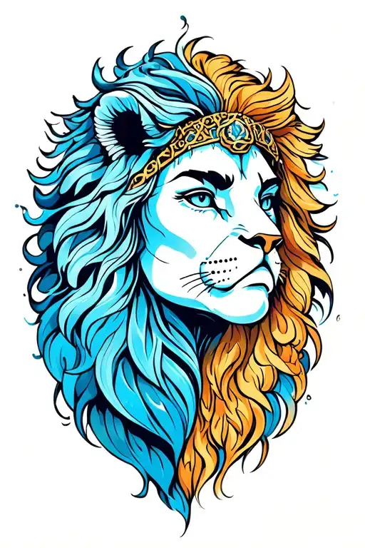 LEO AND VIRGO zodiac sign tattoo design idea