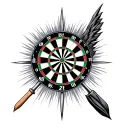Darts tattoo design idea