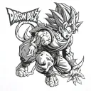 dragon ball z tattoo design idea