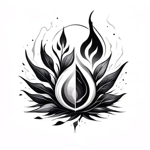 Four Elements tattoo design idea