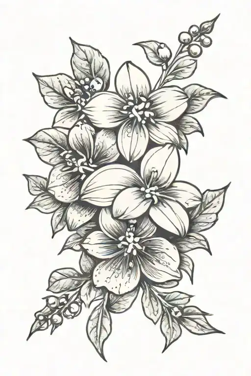 forget me nots tattoo design idea