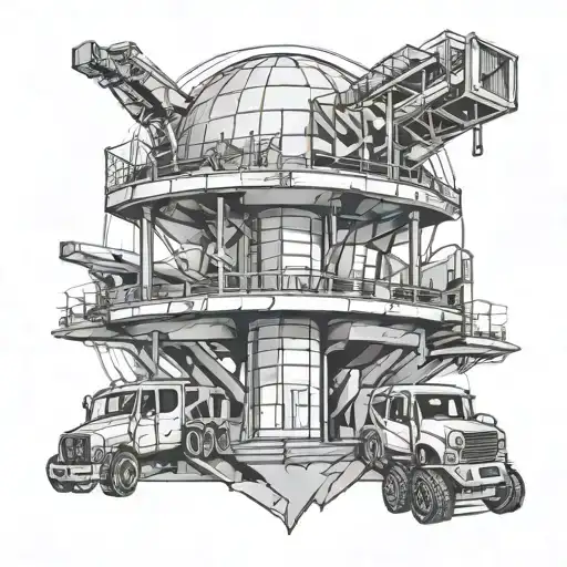 Construction tattoo design idea