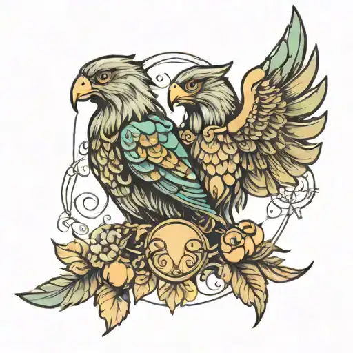 lyra and aquila tattoo design idea