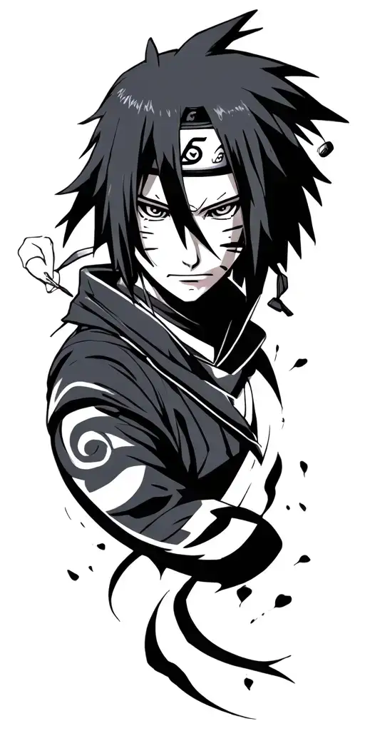 Jiraya Naruto Itachi Uchiha tattoo design idea