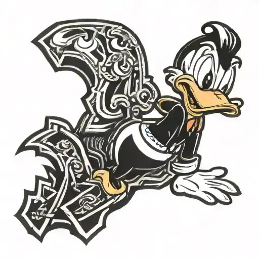 Donald Duck tattoo design idea