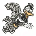 Donald Duck tattoo design idea
