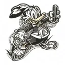 Donald Duck tattoo design idea