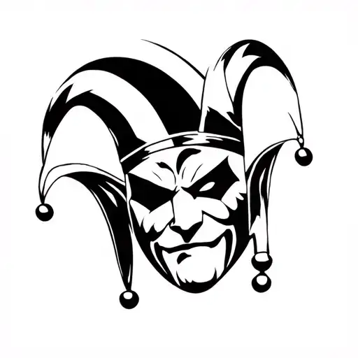 Court Jester Venetial Mask tattoo design idea