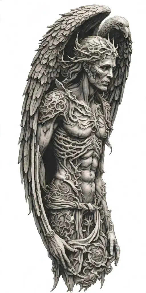 gustave dore death angel tattoo design idea
