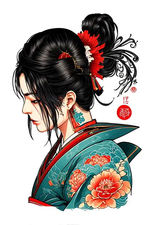 japanese shoulder tattoo in yakuza style tattoo design idea