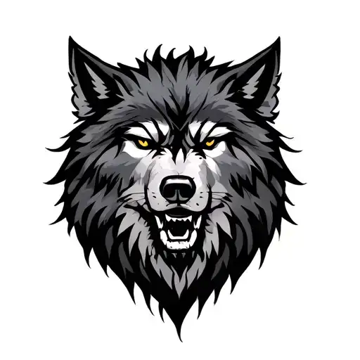 fenrir viking norse wolf tattoo design idea