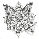 word SILK tattoo design idea