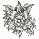 word SILK tattoo design idea
