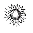 sun and flower from tangled tattoo design idea