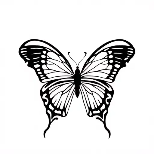 papillon tattoo design idea
