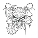 skull spider tattoo design idea