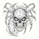 skull spider tattoo design idea