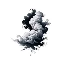 Coverup Clouds and Smoke tattoo design idea