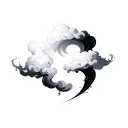 Coverup Clouds and Smoke tattoo design idea