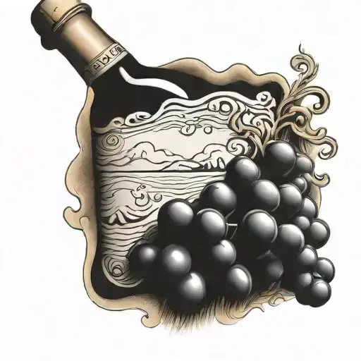bottle of wine milk of the beloved tattoo design idea