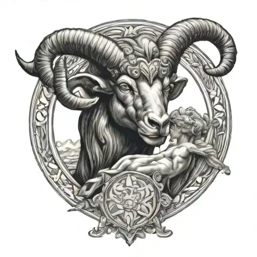 Aries + Hoplite tattoo design idea
