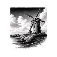 windmills tattoo design idea