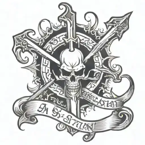 Satanic Reverse Cross in text is I AM THE SATAN 666 tattoo design idea