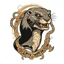 otter terminator tattoo design idea