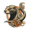otter terminator tattoo design idea