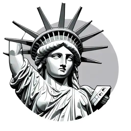 Lady Liberty tattoo design idea