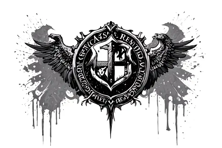 combine the video game resident evil and Harry Potter tattoo design idea