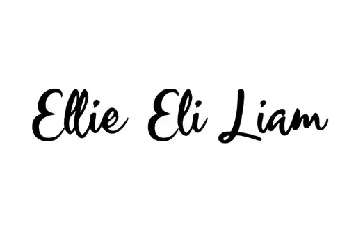 "Ellie Eli Liam" tattoo design idea