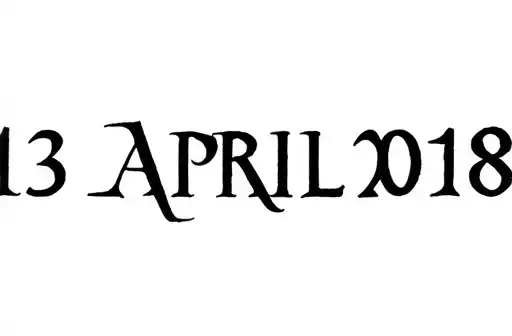 "13 April 2018" tattoo design idea
